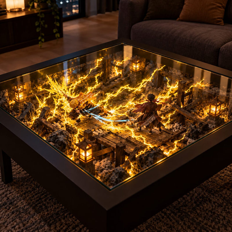 Table Décoration Demon Slayer – Table Basse Lumineuse Diorama