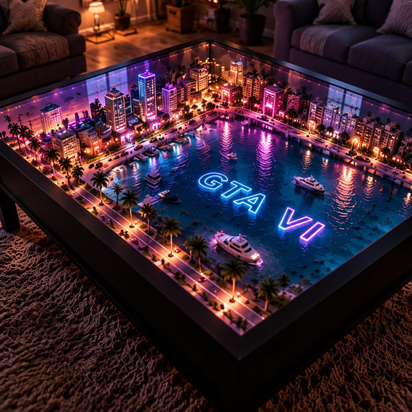 Table Décoration GTA 6 – Table Basse Lumineuse Vice City