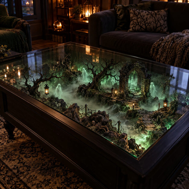 Table Décoration Halloween – Table Basse Lumineuse Hantée