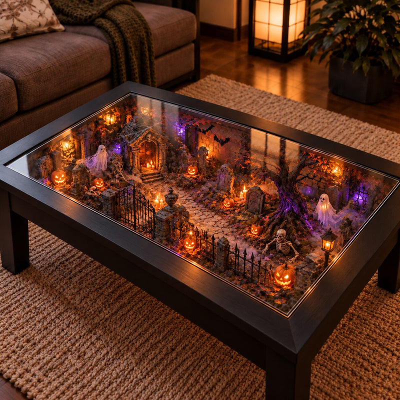Table Décoration Halloween – Table Basse Lumineuse Hantée