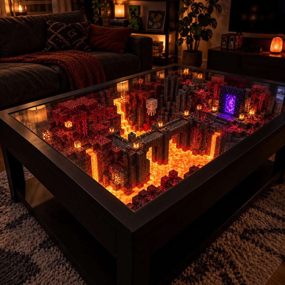 Table Décoration Minecraft – Table Basse LED Lumineuse